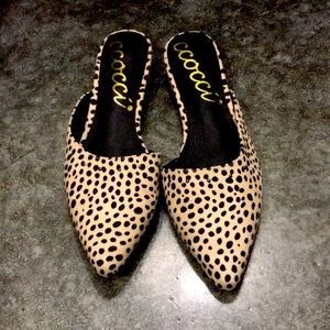Leopard hair on slip on